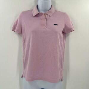 Lacoste for J.Crew Pastel Pink Cotton Pique Polo Size 34 / XS Preppy Academia